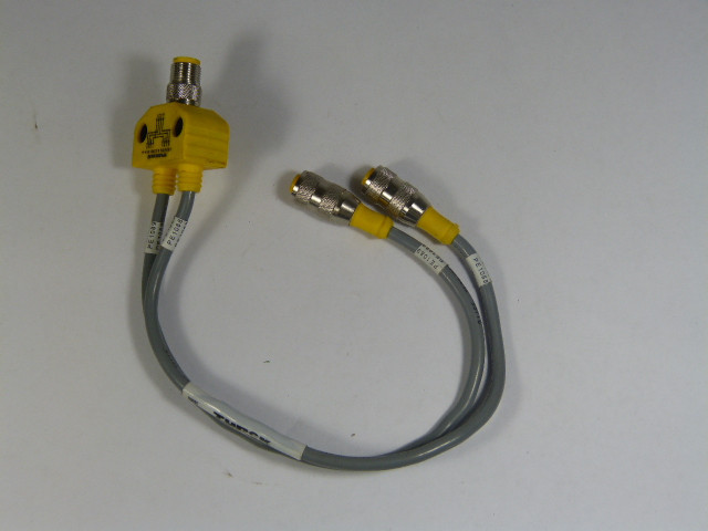 Turck VB2-FSM4.4/2RK4T-0.3/0.3 Molded Twin Splitter USED
