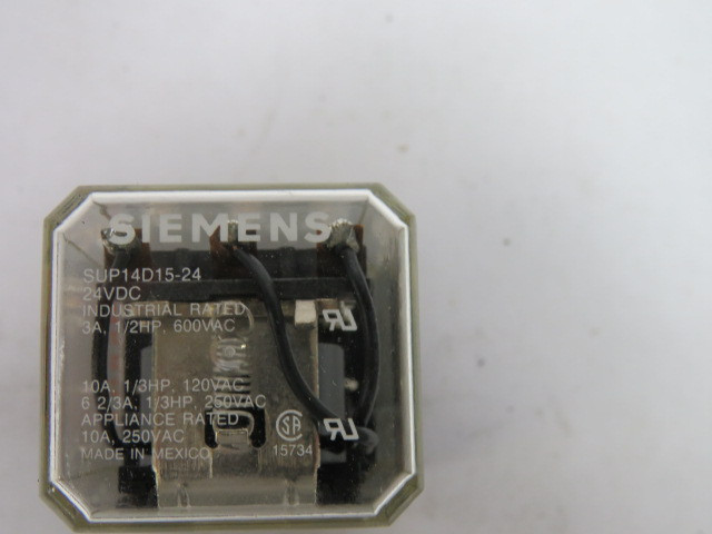 Siemens SUP14D15-24 11-Pin Coil Relay 24 VDC 3 AMP 1/2HP 600 VAC ! NEW !