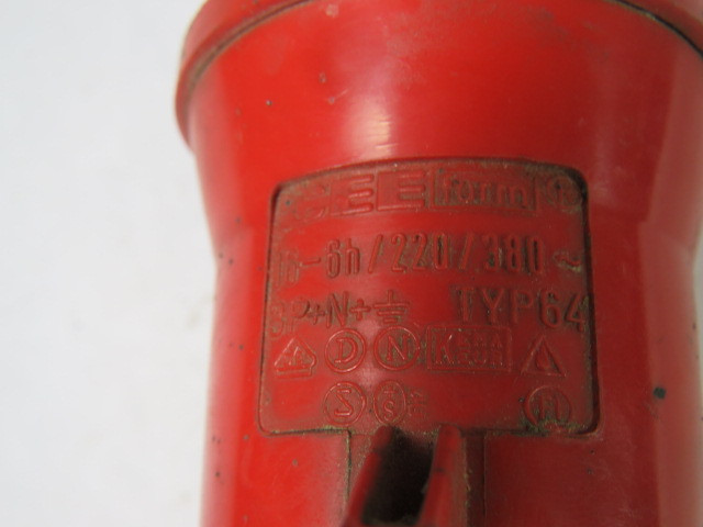 CeeNorm Type-64 Male Plug 16-6h 220/380V 3P+N+E USED
