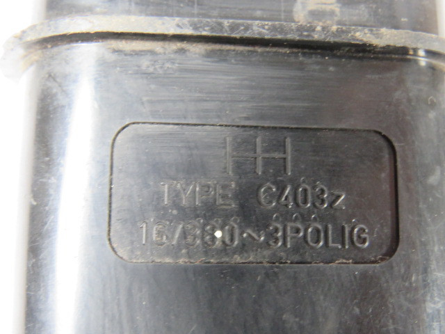 Hateha Holec Type-C403z Contact Stop Plug 16A 380V 3P Black USED