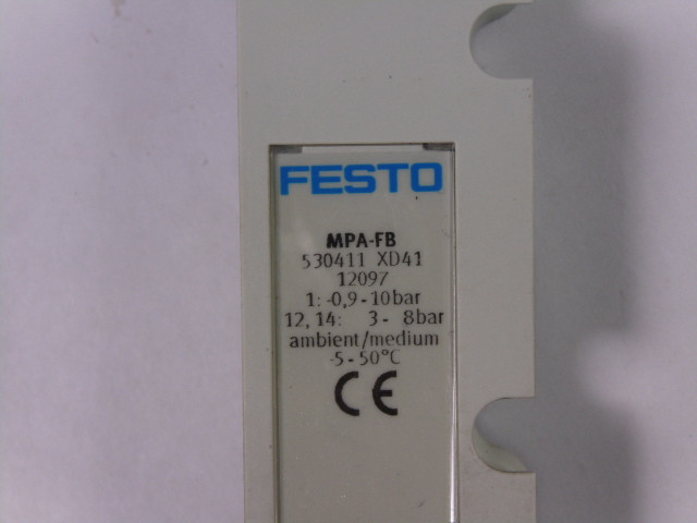 Festo MPA-FB Valve Terminal End Plate 530411 USED