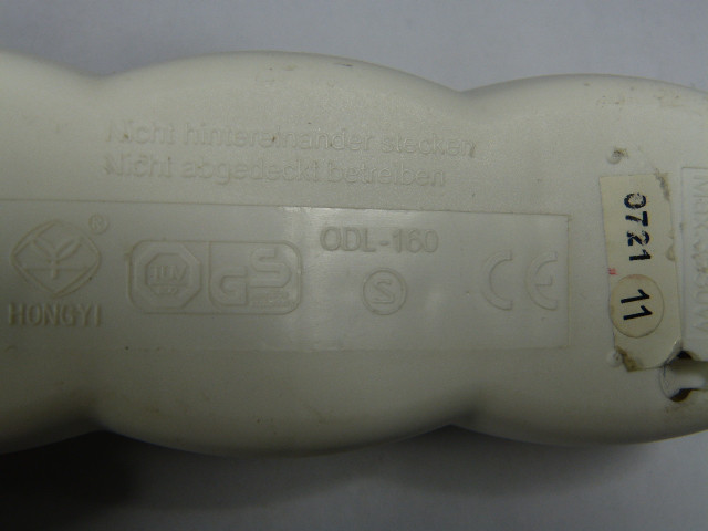 Hongyi ODL-160 Power Strip 3 Receptacle 3M USED