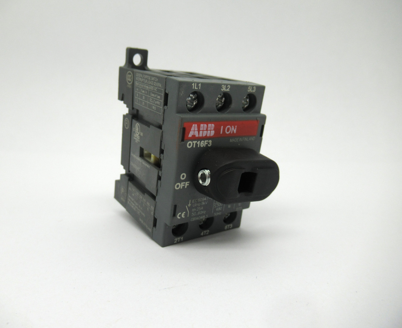ABB OT16F3 Disconnect Switch 25A 600V 3-Pole USED