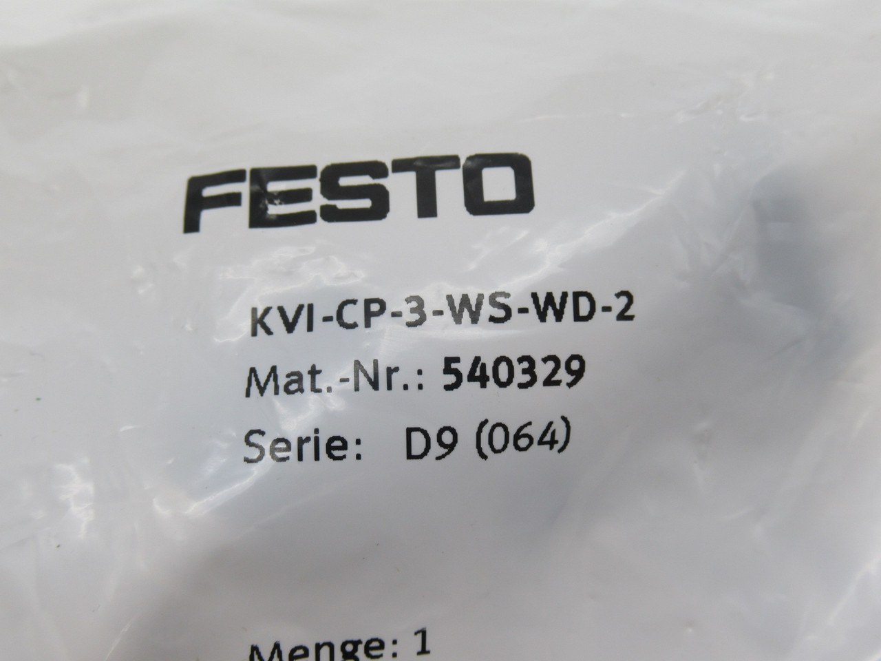 Festo KVI-CP-3-WS-WD-2 Connecting Cable Angled Plug/Socket 2M ! NWB !