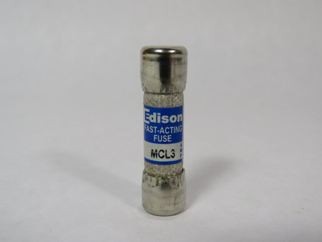 Edison MCL3 Fast Acting Fuse 3A 600V USED