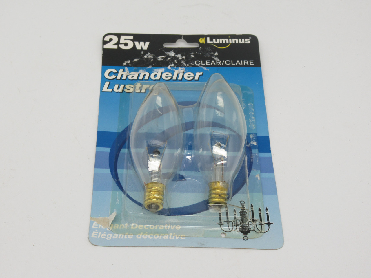 Luminus P-11325 Clear Chandelier Bulb 120V 25 Watt 2-Pack ! NEW !