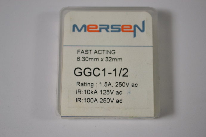 Mersen GGC1-1/2 Fast Acting Fuse 1-1/2A 250V 5-Pack NEW