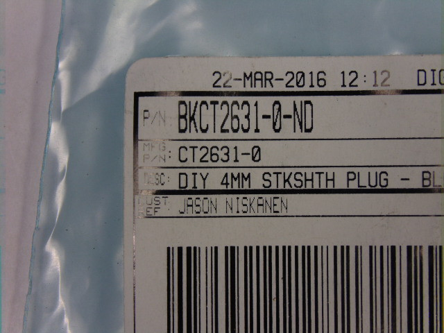Cal-Test CT2631-0 4MM Black Plug Connector Kit NOP