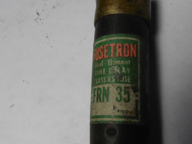 Fusetron FRN-35 Time Delay Fuse 35A 250V USED