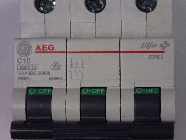 General Electric EP63C10 Circuit Breaker 63Amp 3Pole 6kA 230/400V USED