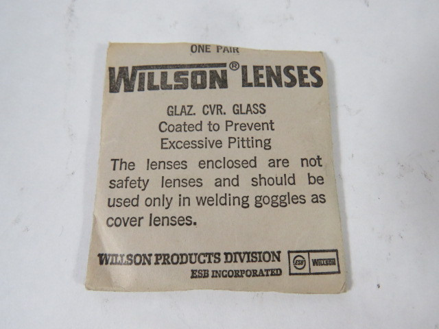 Willson GLAZ-CVR-GLASS Safety Lenses Clear 50mm ! NEW !