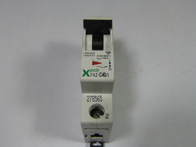 Moeller FAZ-C40/1 Supplementary Protector 1 Pole 40 Amp USED