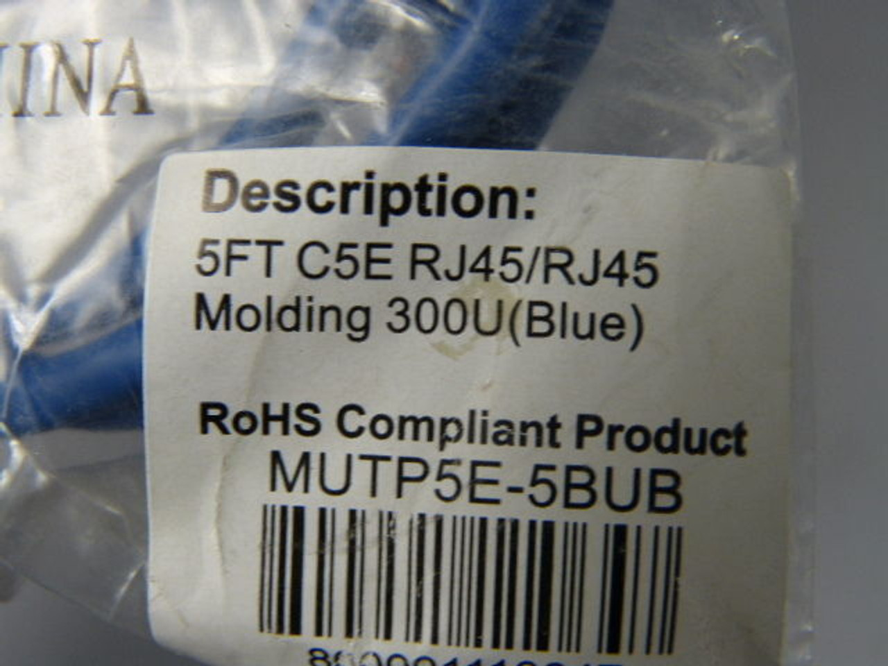Bafo MUTP5E-5BUB CAT5E RJ45 Snagless Patch Cord - Blue 5Ft ! NEW !