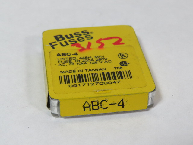 Bussmann ABC-4 Ceramic Fuses 200A 250V Lot of 5 USED