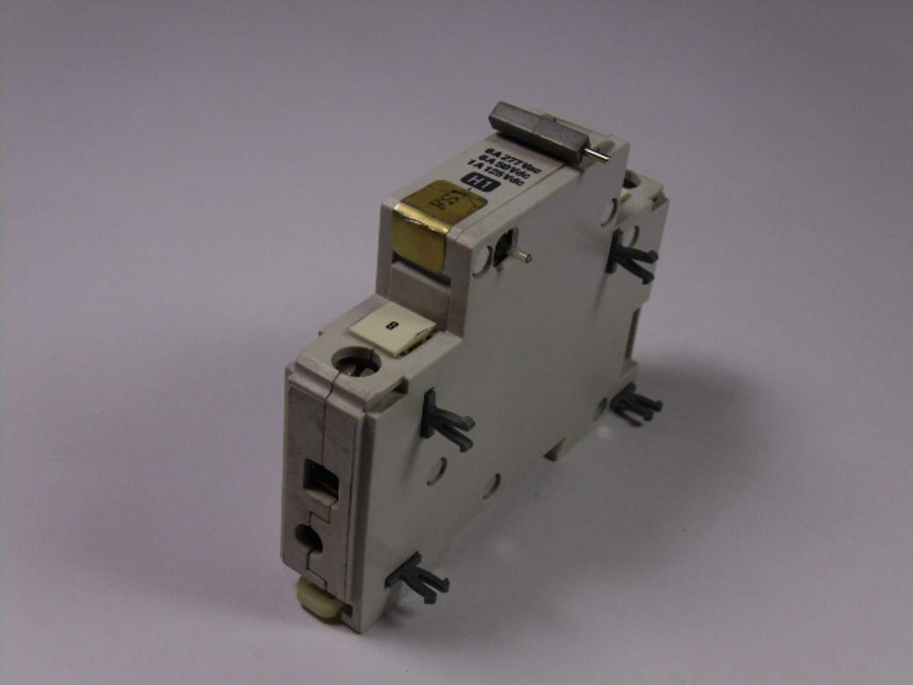 Weber AS168X-ACBH1 Auxiliary Contact Circuit Breaker 1Pole 6A/277VAC USED
