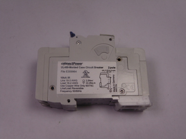 Connect Power BR2C2AC Circuit Breaker 2 Pole 2 Amp USED