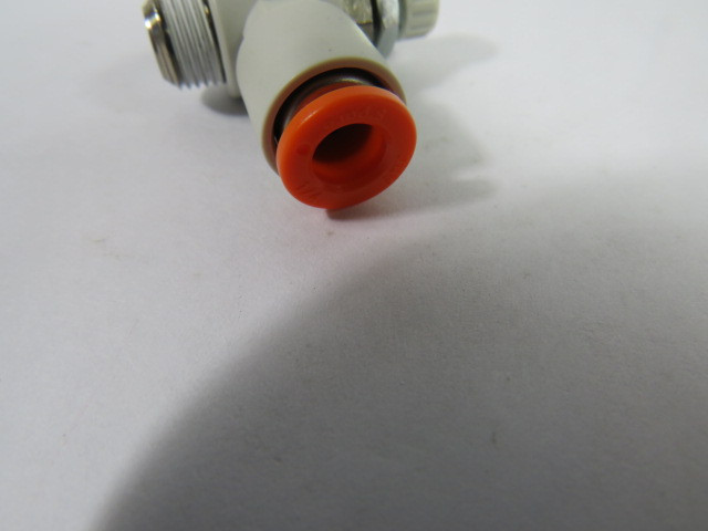 SMC AS2201F-02-07S 1/4" Speed Control Valve w/ Fitting USED