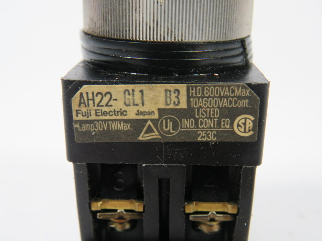 Fuji Electric AH22-GL1-C-11A Push Button 1NO 1NC Orange Extended w ...