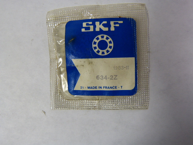 SKF 634-2Z Deep Groove Miniature Ball Bearing 16mmOD 4mmID 5mmW NWB
