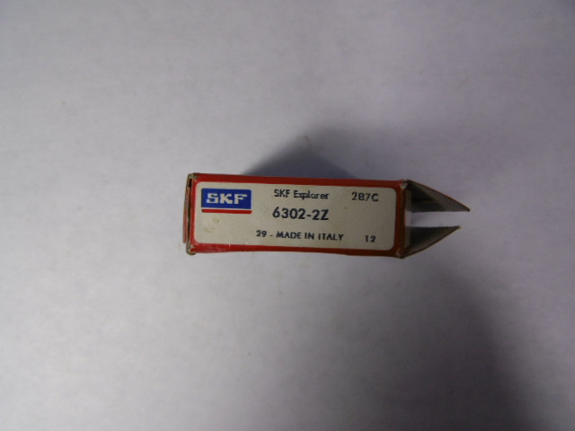 SKF 6302-2Z Double Shield Deep Groove Ball Bearing 42mmOD 15mmID 13mmW NEW