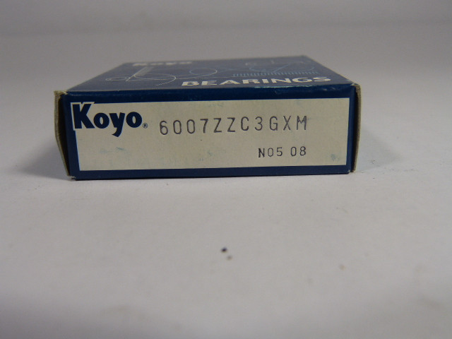 Koyo Seiko 6007ZZC3GXM Deep Groove Sealed Bearing 62mmOD 35mmID 14mmW NEW