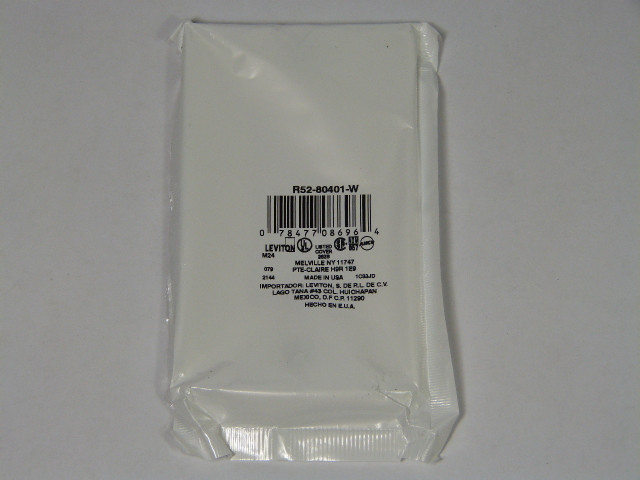 Leviton 80401-W Plastic Wall Plate Lot of 12 ! NWB !