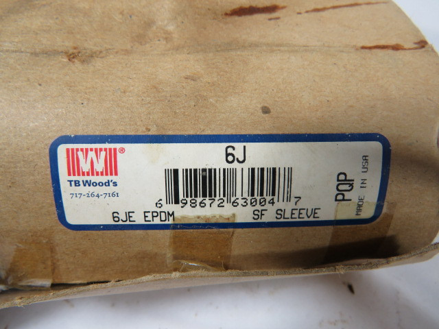 TB Woods 6JE-EPDM Sleeve Coupling Outside Dia. 3 3/4" Inner Dia. 2 3/8" ! NEW !