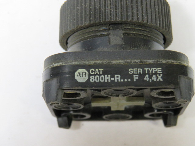 Allen-Bradley 800H-R2 Push Button Black Booted Head No Contacts USED