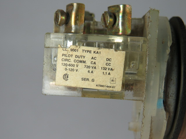 Square D 9001-KR5RH13 Ser G Push Button 6A720V 1NO1NC Red Jumbo Mushroom USED