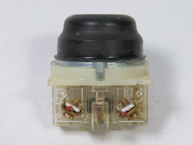 Square D 9001-KR3BH5 Push Button 600V 1NO Black Extended w/Boot USED