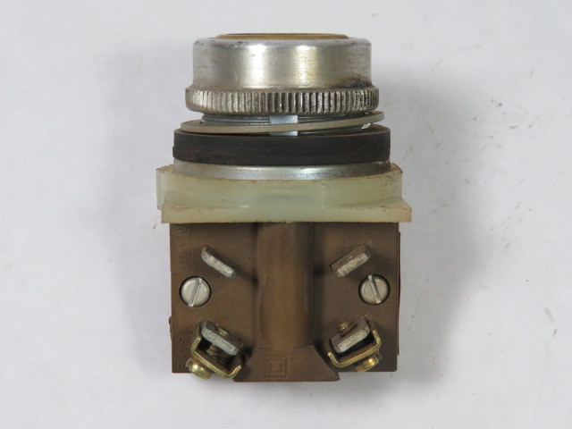 Square D 9001-KR1BH13 Old Style Push Button 600V 1NO 1NC Black Flush USED