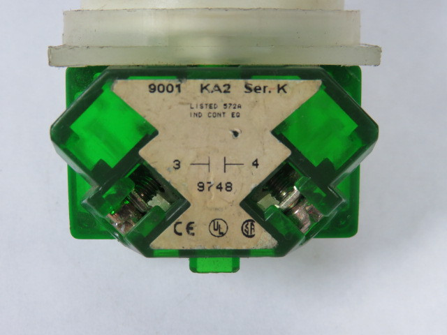 Square D 9001-KR1RH5 Ser K Push Button 3A 240V 1NO Red Flush USED