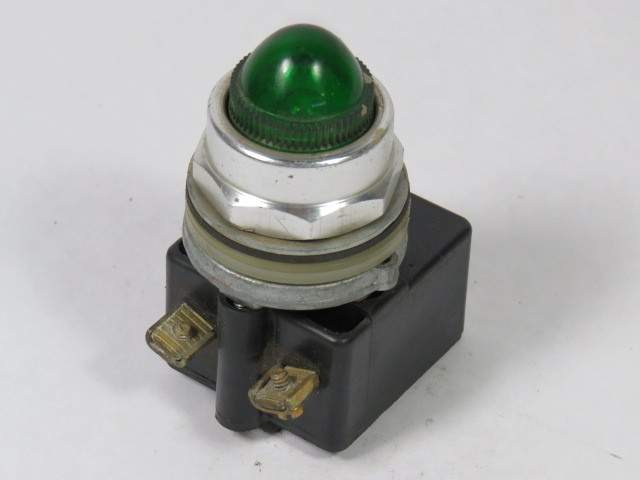 Square D 9001-KT1G9 Ser F Test Pilot Light 110-120V 50/60Hz Green USED