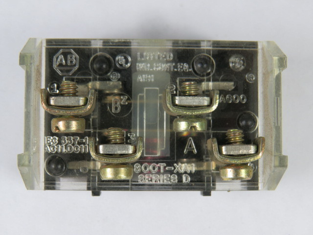 Allen-Bradley 800T-XA1 Shallow Contact Block 1NO 1NCLB Series D USED