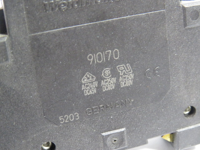 Weidmuller 910170 Circuit Breaker 3A 250Vac 65Vdc 1P BLACK USED