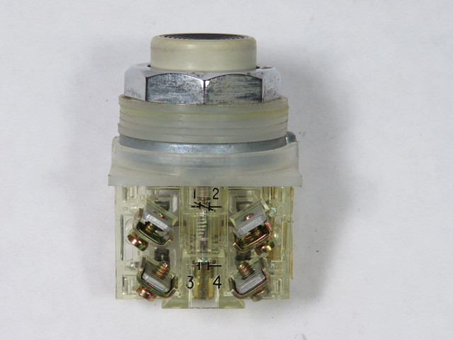Square D 9001-KR3BH13 Push Button 600V 1NO 1NC Black Extended USED