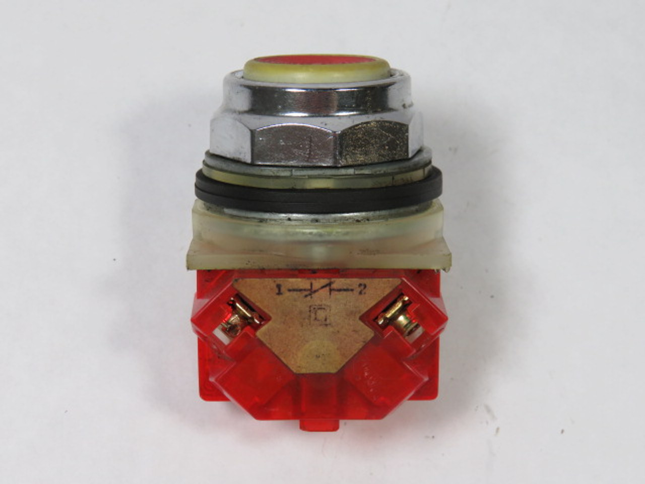 Square D 9001-KR1RH6 Ser J Push Button 3A 240V 1NC Red Flush USED