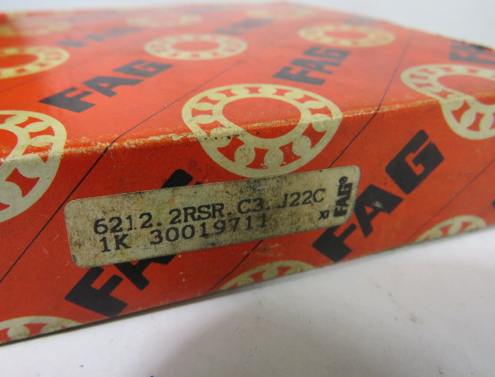 Fag 6212.2RSR.C3.J22C Deep Groove Ball Bearing 42mmOD 20mmID 12mmW ! NEW !