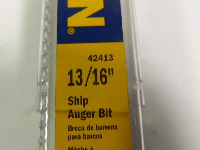 Irwin 42413 Short Ship Auger Bit 13/16"  NEW