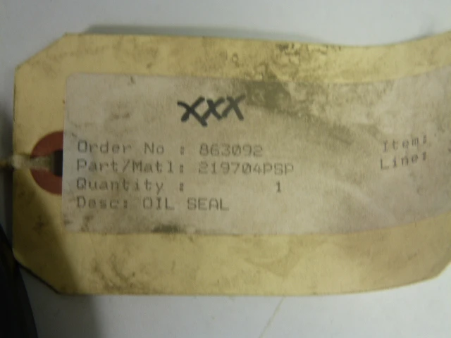 Generic 219704PSP Oil Seal ID 6.250" OD 7.750" W .05" USED