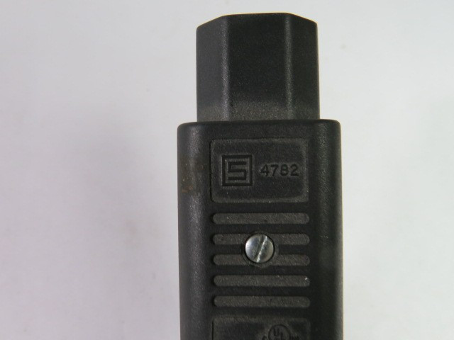 Schurter 4782 Straight Plug Connector 10/15A 250VAC 50/60Hz 5’ Cable USED
