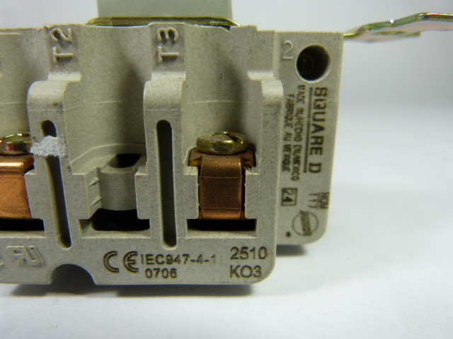 Square D 2510-KO3 Manual Switch 600 Vac No Cover USED
