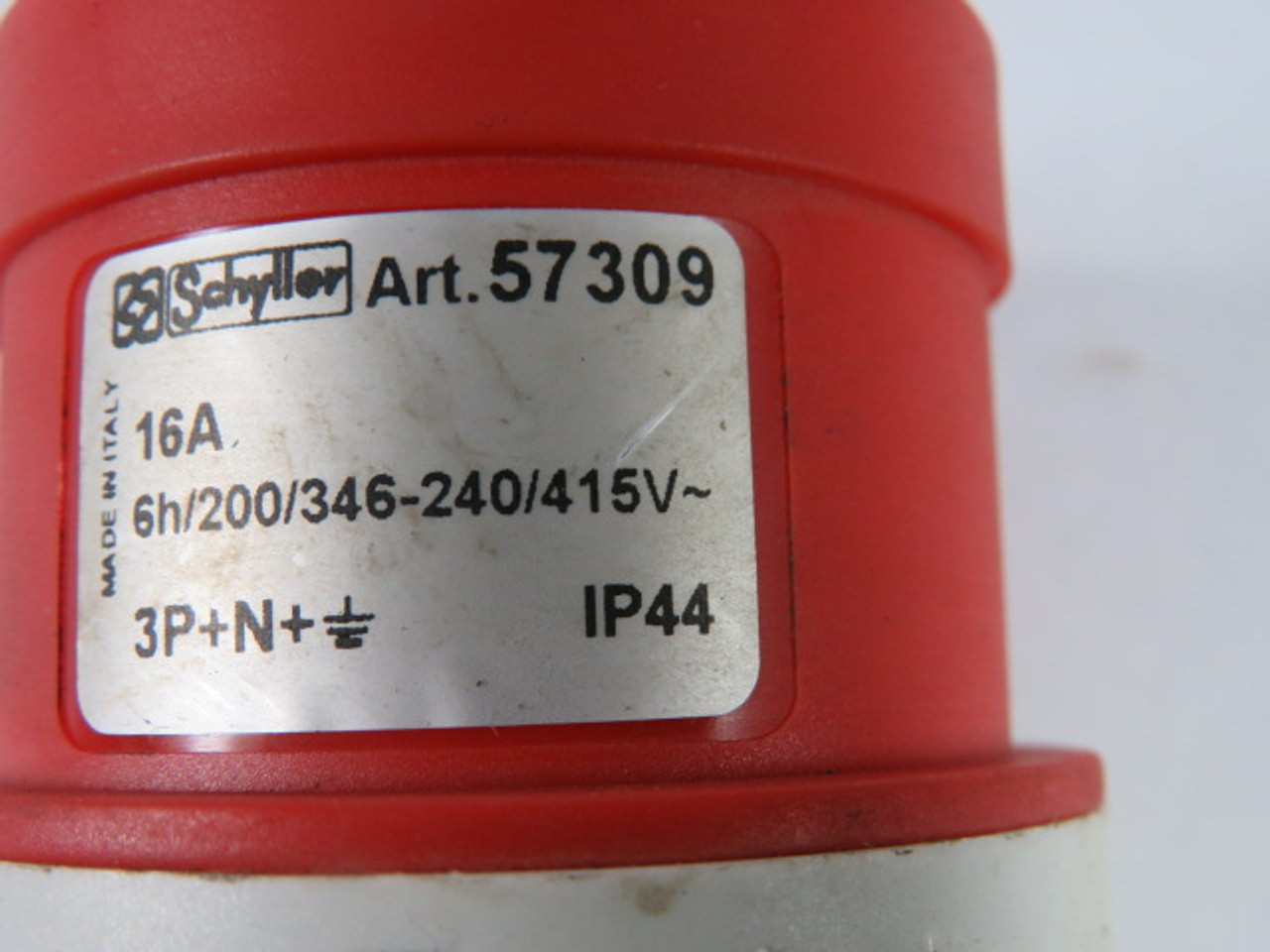 Schyller 57309 Male Straight Plug 16A 200/415VAC 3P+N+E USED