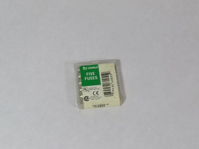 Littelfuse 0312005.v Fast Acting Fuse 5A 250V Lot of 5 ! NEW !