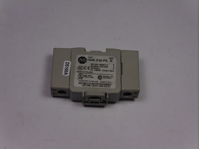 Allen-Bradley 194E-E32-PE Grounding/Earthing Terminal 25-32 Amp USED