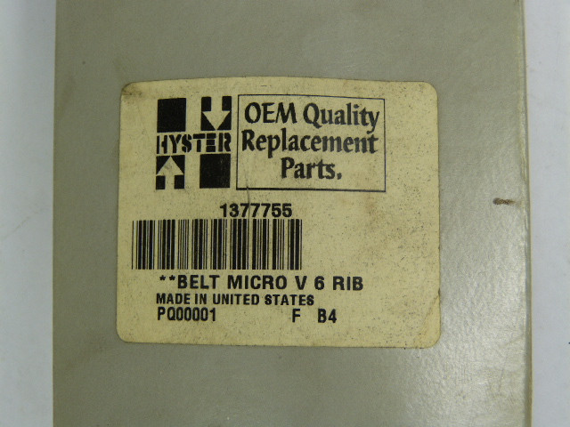 Hyster 1377755 Micro V 6 Rib Belt NEW