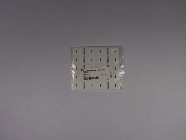 Tyco Electronics 1718078-4 Minus -  Warning Tag Label Marker 100-Pack NWB