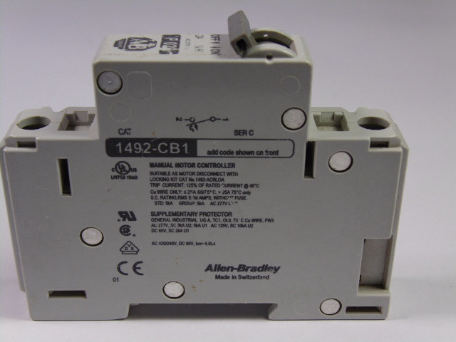 Allen-Bradley 1492-CB1-F020 Series C Circuit Breaker 1Pole 2A USED