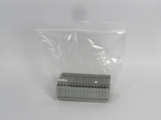 Wago 2002-1201 Terminal Block Lot of 15 GREY USED