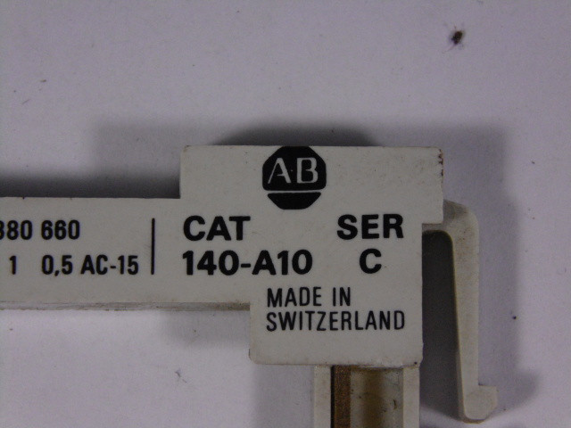 Allen-Bradley 140-A10 Auxiliary Motor Starter Contact USED
